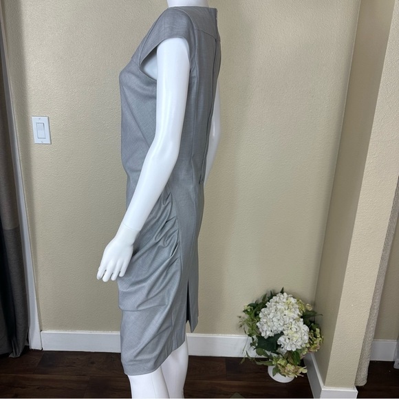Cynthia Steffe Dress Size 8 Gray Wool Blend Midi Sheath - Picture 6 of 16